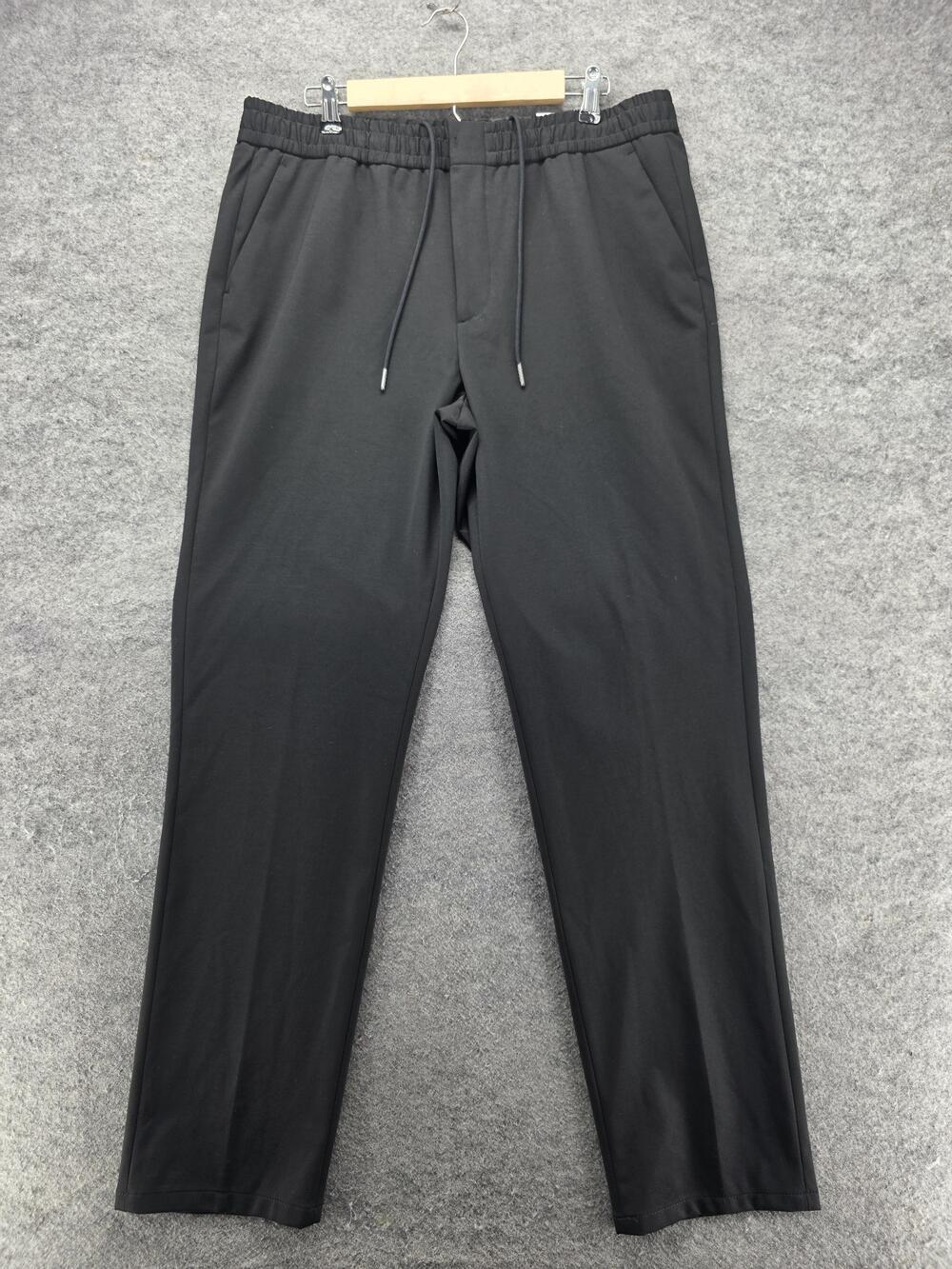 APT.9 Pants Mens 34x34 Black Slim Dress Pants Premier Flex Stretch Elastic Waist